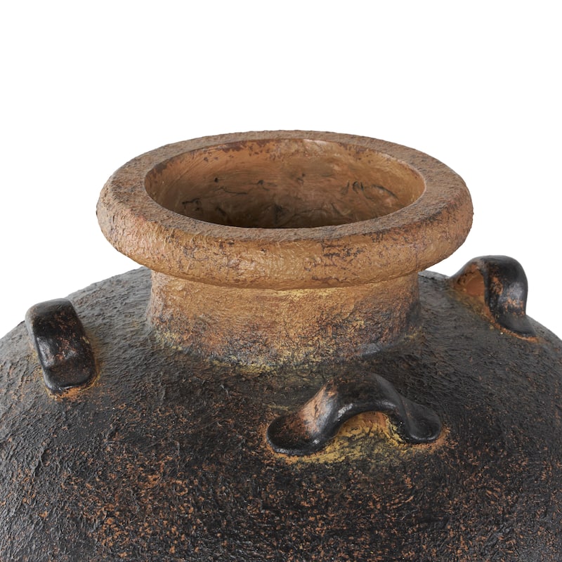 Magnesium Oxide Textured Ombre Antique Amphora Decorative Vase - Copper - Roche River Decor