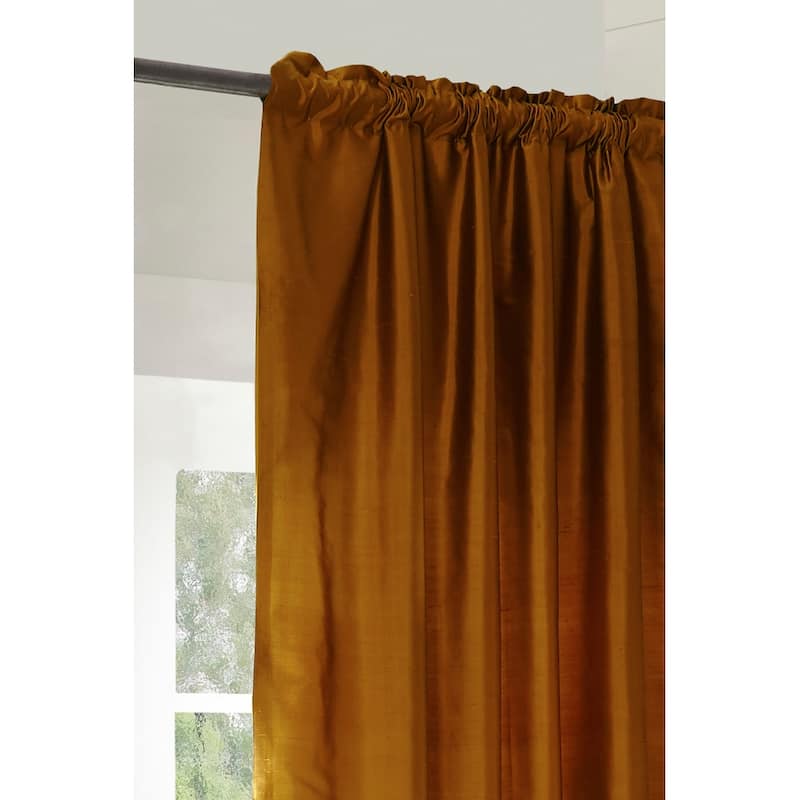 Dupioni Silk Rod Pocket 96-inch Curtain Panel - 42 x 96