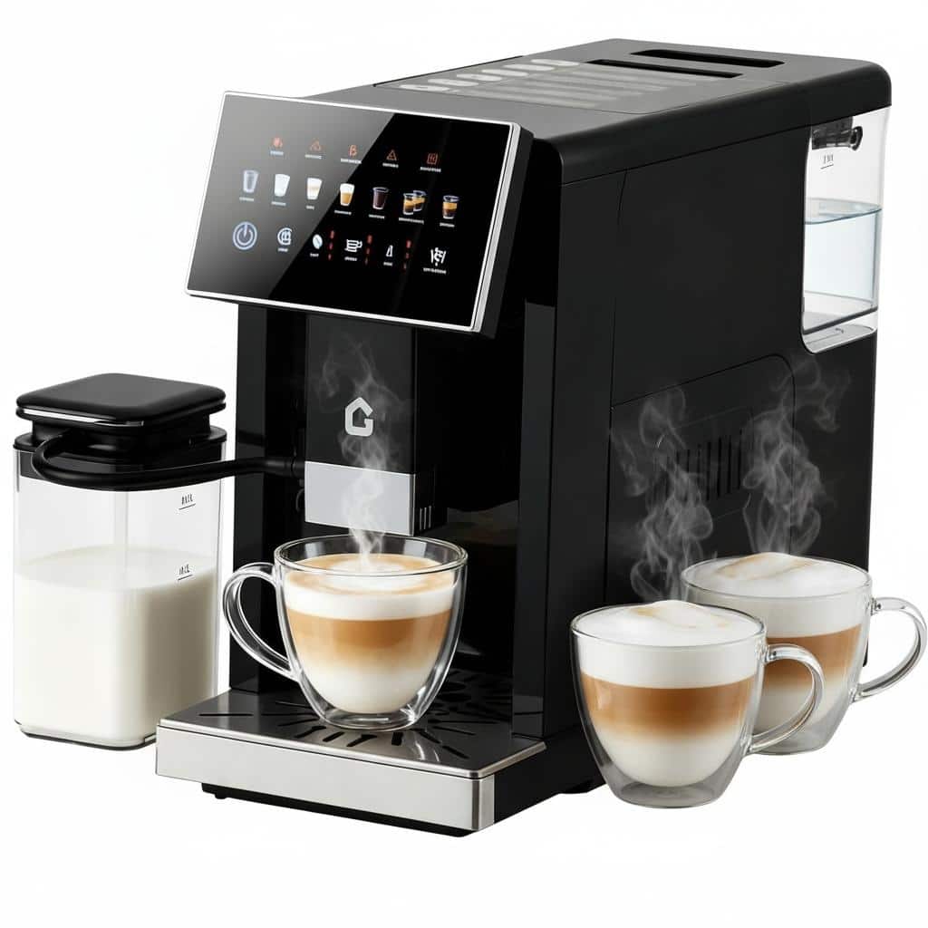 Espresso Coffee Maker , with Removable Brewer and Milk Frother