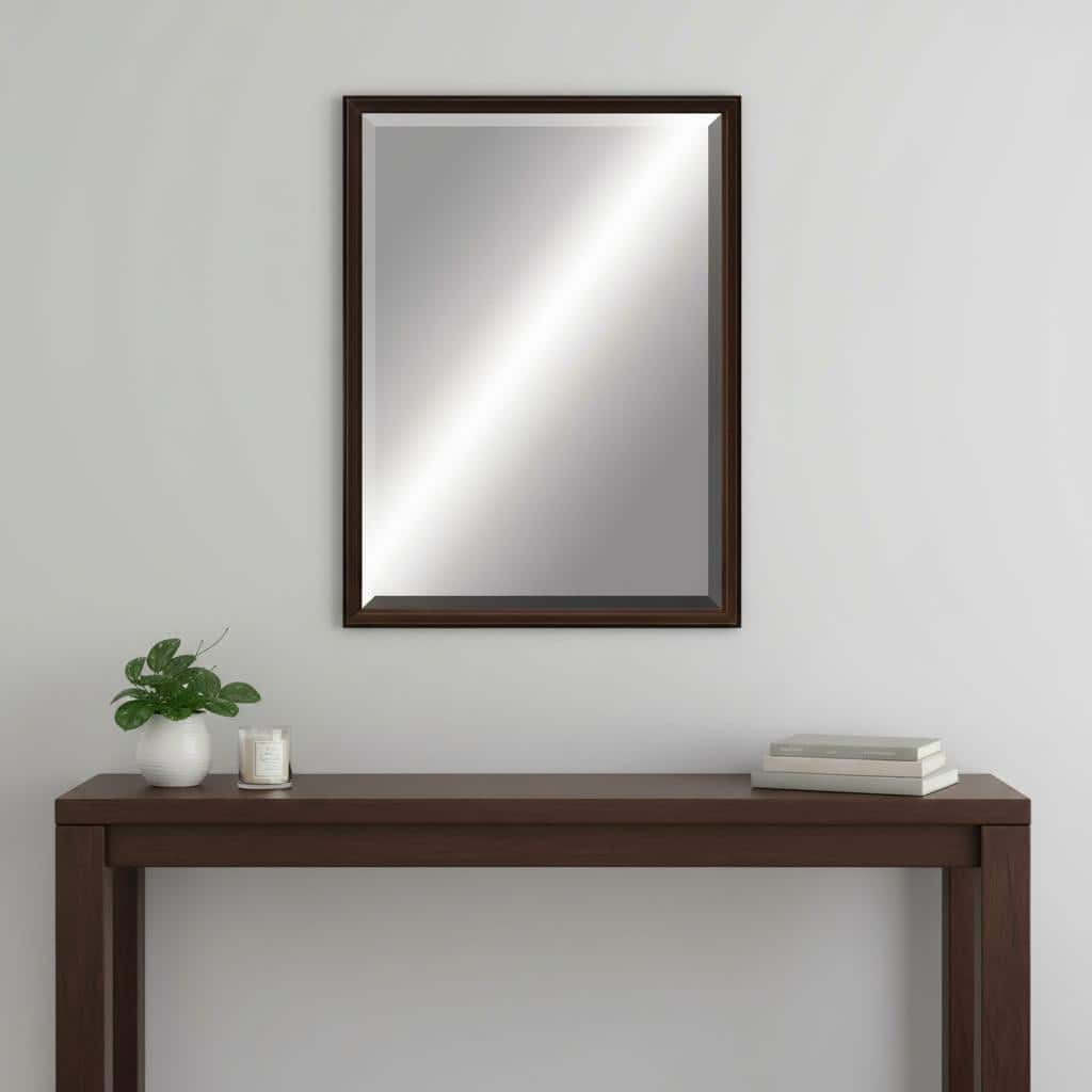 HomeRoots 39" Bronze Wood Accent Mirror - 27.00 in. x 39.00 in. x 3.00 in.