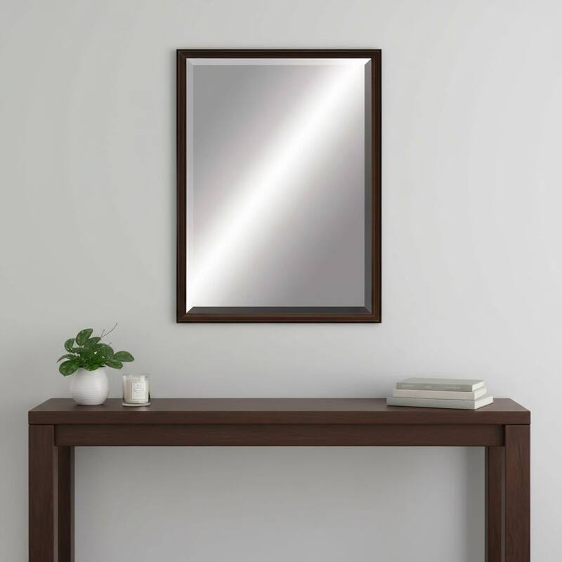 HomeRoots 39" Bronze Wood Accent Mirror - 27.00 in. x 39.00 in. x 3.00 in. - 27.00 in. x 39.00 in. x 3.00 in.