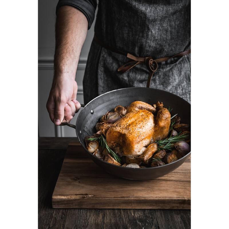 Mineral B 9.5-Inch Carbon Steel Country Fry Pan with Two Handles