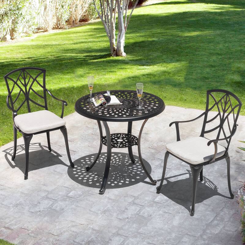 Outdoor 2-Pack 15'' x 16'' x 1.2'' Gray Chair Seat Cushions with Straps