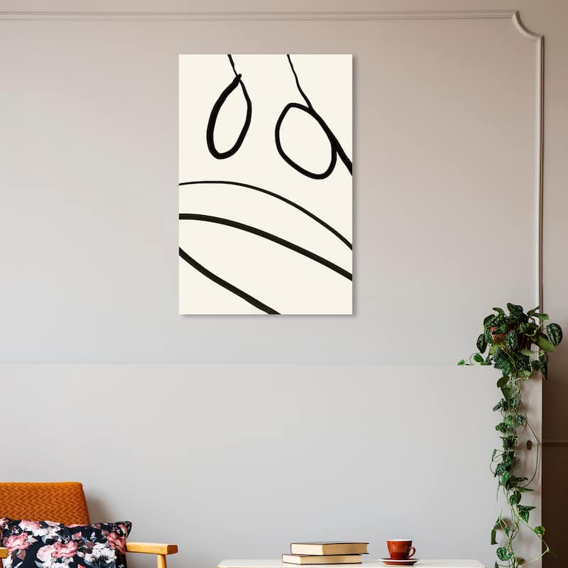 Wynwood Studio Canvas Abstract Safety Pins Black and Modern & Contemporary Wall Art Canvas Print - 30 x 20