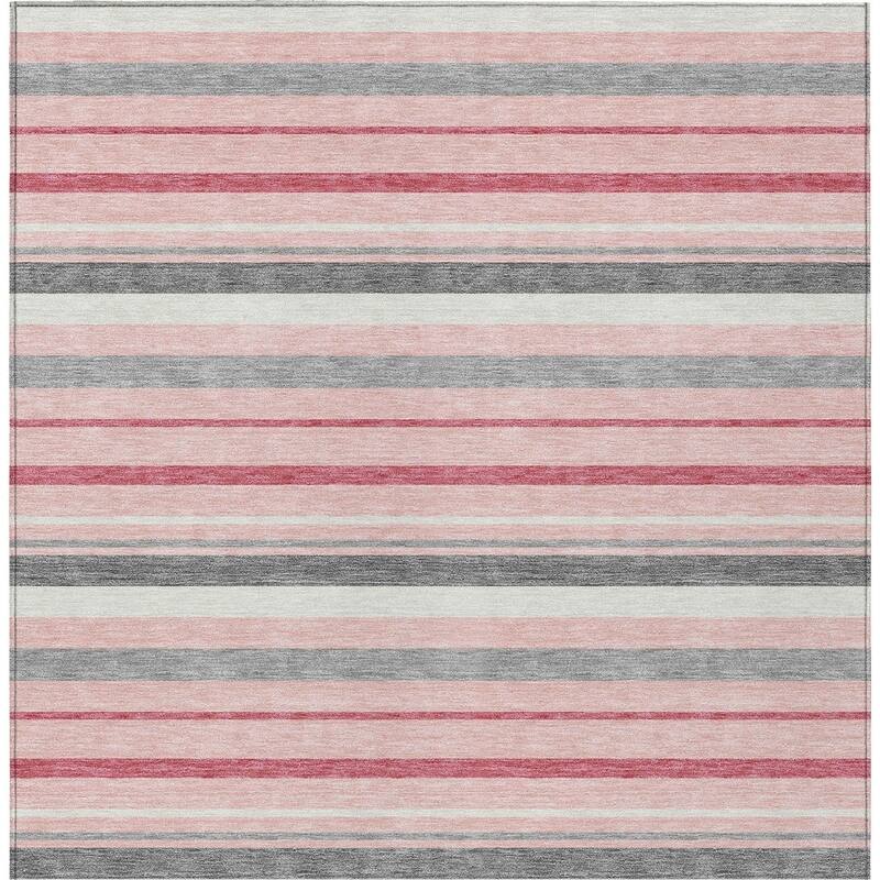 HomeRoots Striped Transitional Rectangle Outdoor Rug