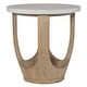 preview thumbnail 4 of 4, Uttermost Tatli Stone Top Side Table - 24"W x 24.4"H x 24"D