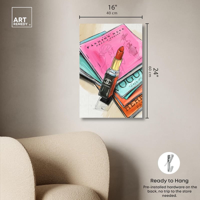 Fashion Sketches Canvas by Art Remedy, Gallery Wrapped