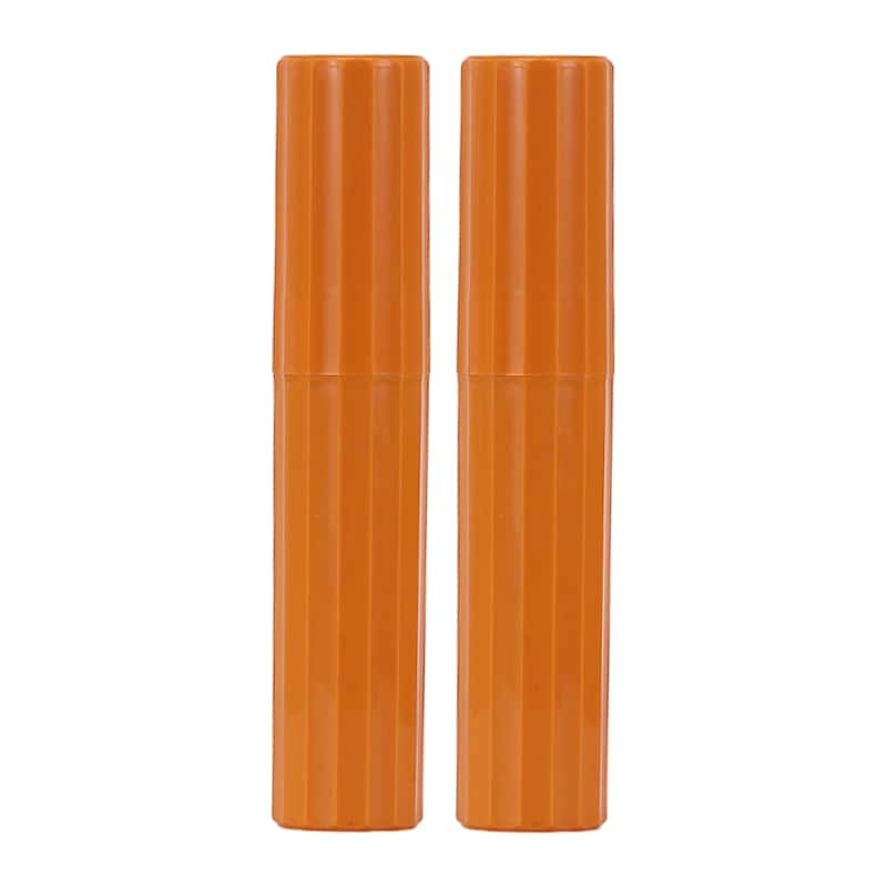 2pcs Vertical Stripe Toothbrush Case, Travel Business, 7.87"x1.50"