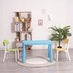 preview thumbnail 1 of 4, Kids Table and Chair Set,3 Piece Toddler Table and Chair Set,Plastic Children Activity Tablefor Reading,Preschool,Drawing Multi