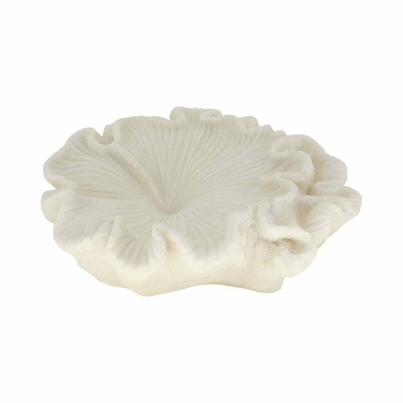 Decorative Coastal Inspired Shell Bowl - 12", White - 17.0"