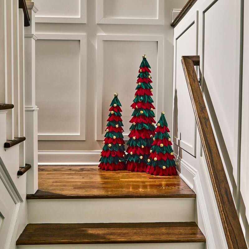 28" Velvet Loop Tree With Ornaments