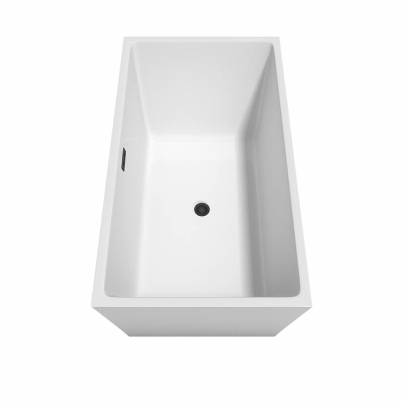 Wyndham Collection Sara 59" Freestanding Soaking Tub with Tub Filler