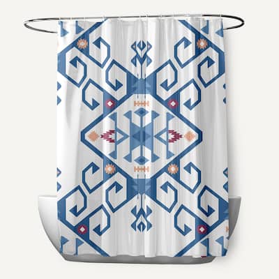 71 x 74-inch Jodhpur Medallion 2 Geometric Print Shower Curtain
