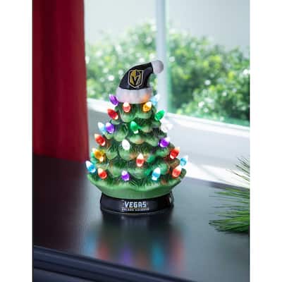 8" LED Ceramic Tabletop Christmas Tree, Vegas Golden Knights