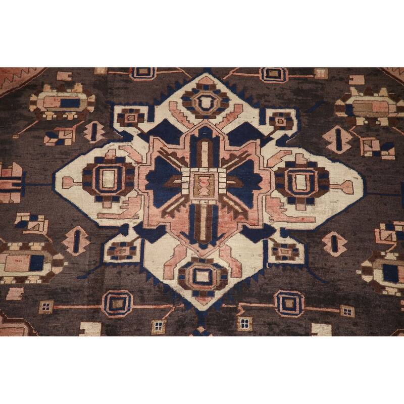 Hand Knotted Oriental 100% Wool Carpet Traditional Tribal Coral Bakhtiari Area Rug - 10' 6'' X 6' 6''