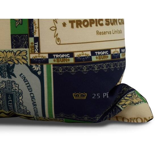 20 x 20 Inch Cigar Box Collage 2 Geometric Print Outdoor Pillow