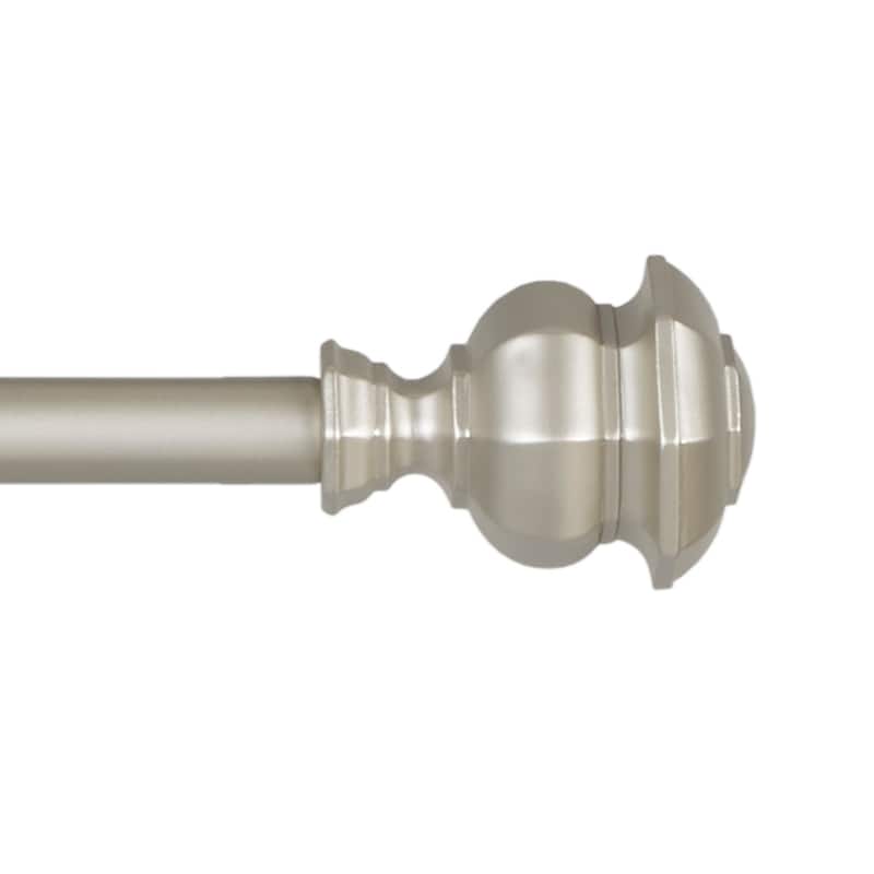 Lauren Ralph Lauren Welford 1" Adjustable Window Curtain Rod and Finial Set