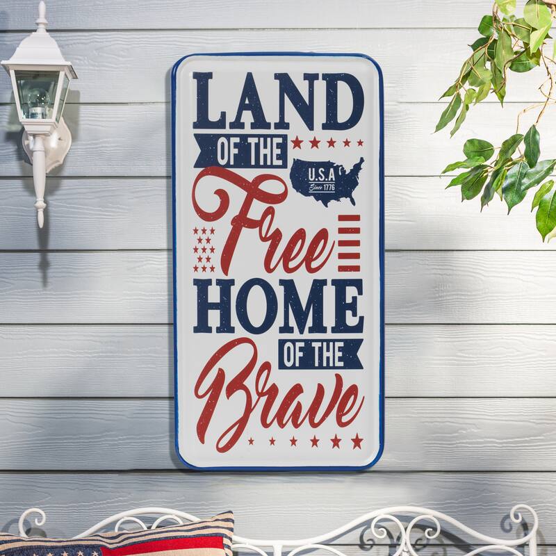 23.8 in. Metal Patriotic Wall Signs Set of 3