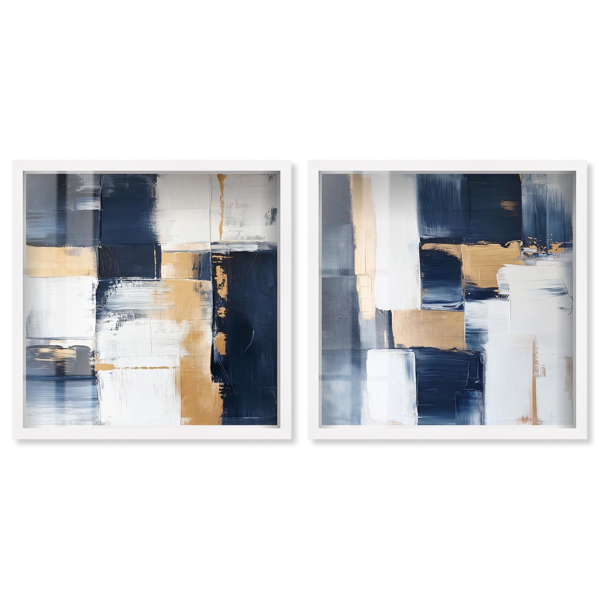 Block by Block Living Room Set Shadowbox Print by Art Remedy