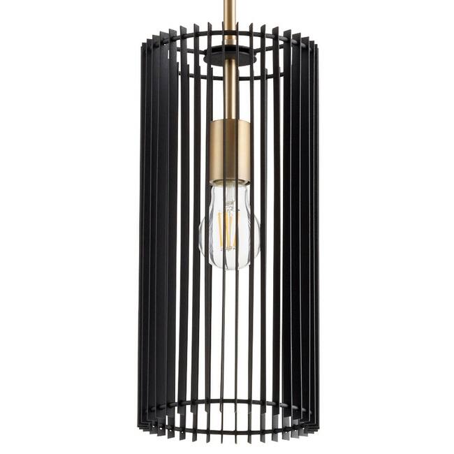 Quorum International Finura 7" Wide Mini Pendant - Aged Brass