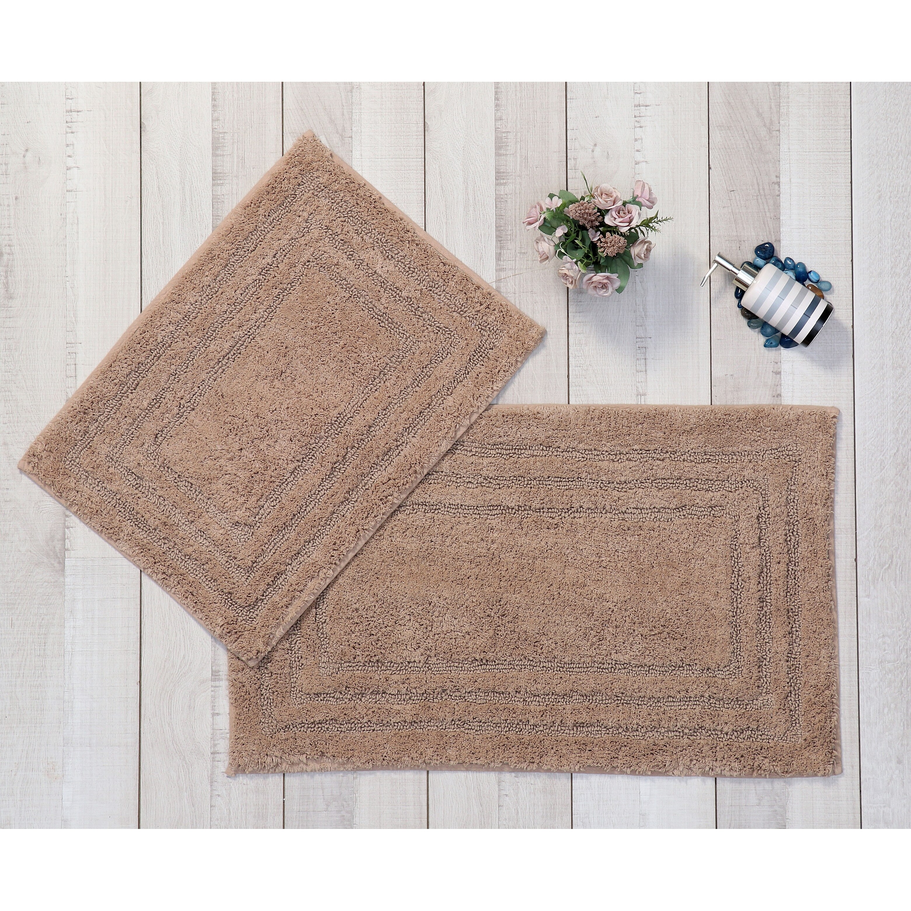 Better Trends Ava Collection 100% Cotton 2 Piece Bath Rug Set - On Sale 