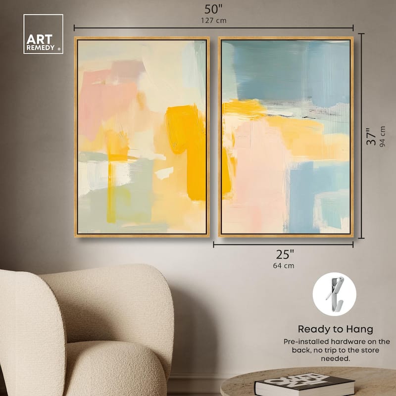 Ocean of Suns II Canvas Set of 2 by Art Remedy