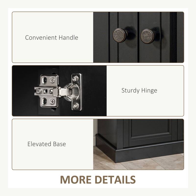 Sideboard Buffet Cabinet, Kitchen Cabinet, Coffee Bar Cabinet with 2 Drawers and Double Door Cupboard for Living Room, Entryway