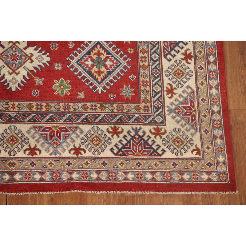 Traditional Red Kazak Area Rug Handmade Wool Carpet - 6'6"x 9'8"