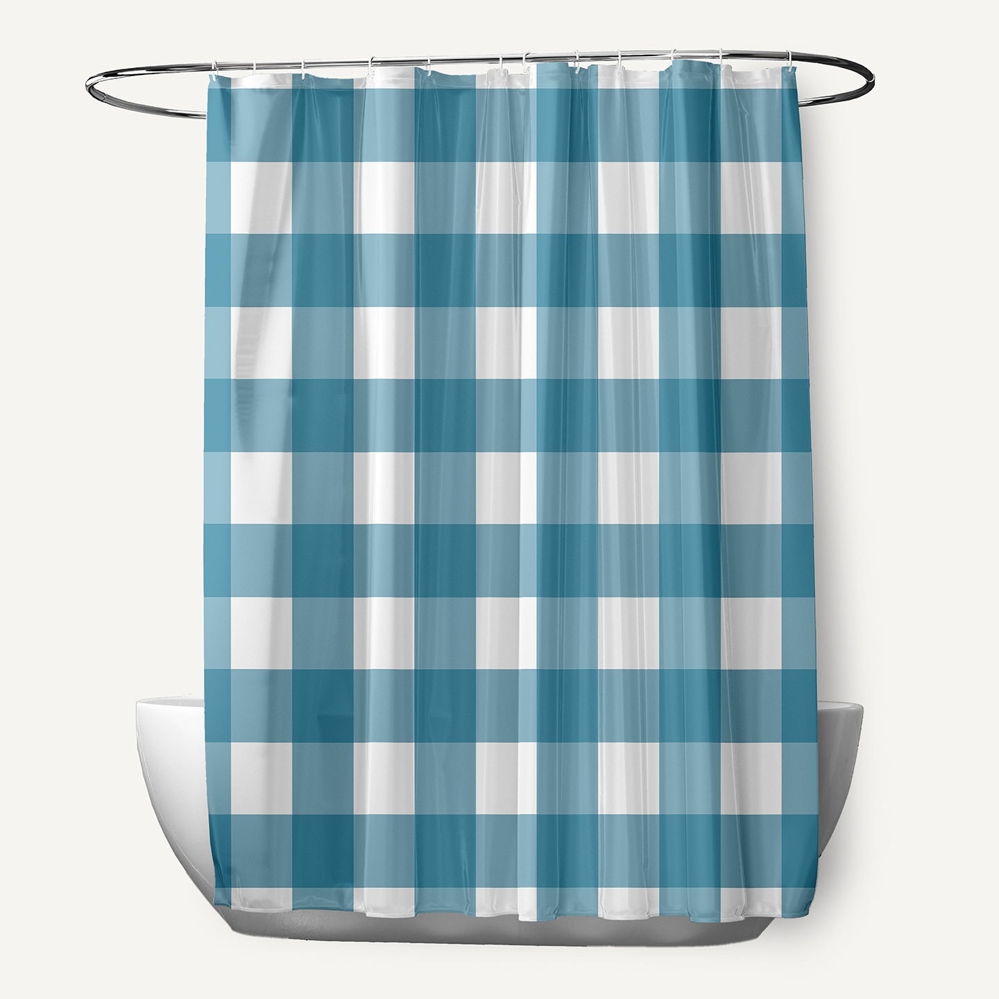 Gingham Plaid Shower Curtain