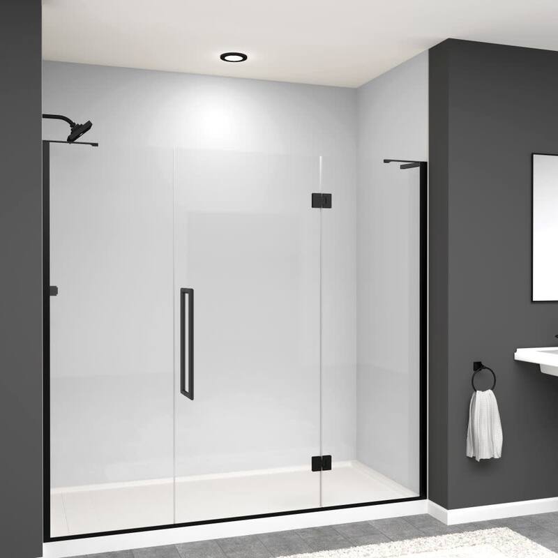 Transolid EHTF78307610C-T Elizabeth 76" High x 78" Wide Hinged Semi - Matte Black
