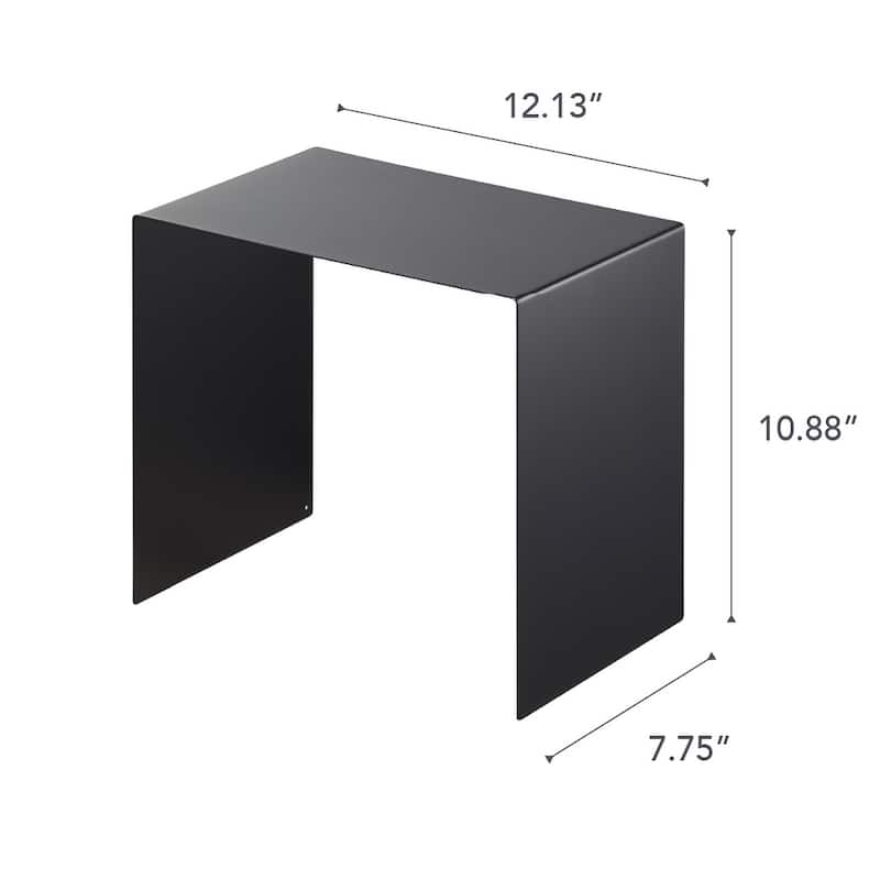 Yamazaki Home Riser (Set of 2), Steel, Supports 4 pounds, No Assembly - L 7.87 x W 12.2 x H 11.02 inches