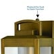 preview thumbnail 8 of 8, VAXCEL Kinzie 14.25 in. H 1-Light Vintage Brass Dusk to Dawn Sensor Gold Outdoor Wall Sconce, Steel, Clear Glass Shade