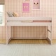 preview thumbnail 4 of 20, Max and Lily Farmhouse Twin-Size Low Loft Bed White Wash