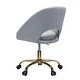 preview thumbnail 23 of 107, Savas Height Adjustable Swivel Velvet Task Chair with Gold Base