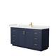 Option Dark Blue, Gold Trim, White Quartz Top