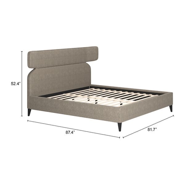 Dusa King Bed Olive Brown