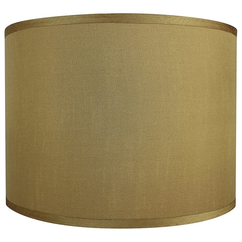 Classic Drum Faux Silk Lamp Shade 8-inch to 16-inch Available - 14" - Gold