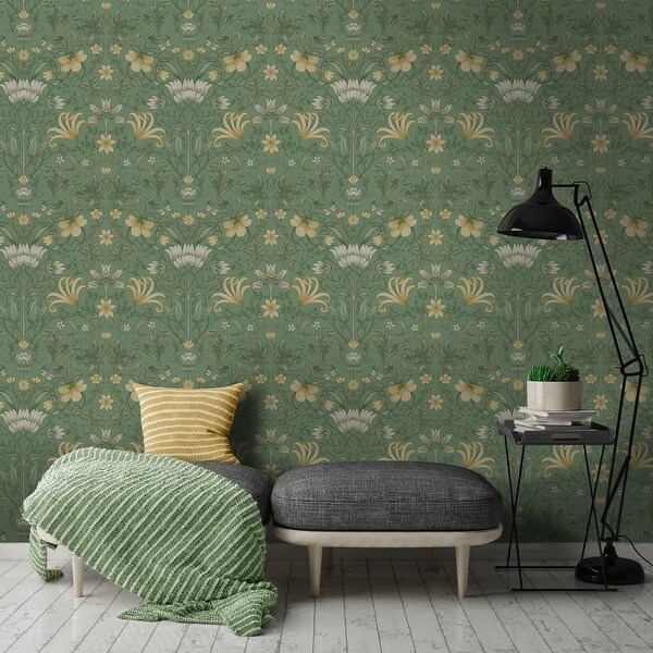 Vintage Floral Non-Pasted Wallpaper undefined 396 in x 20.8