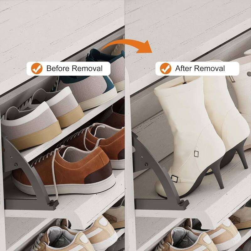 Narrow Shoe Cabinet Organizer with 6 Flip Drawers for Entryway, Hallway, Living Room