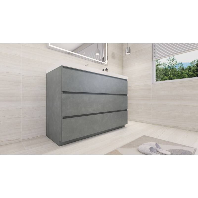 Aron 48'' Freestanding Vanity with Reinforced Acrylic Sink