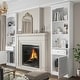 preview thumbnail 17 of 48, Large Entertainment Center Bookshelves 57x38 inch Hutch Space for TV