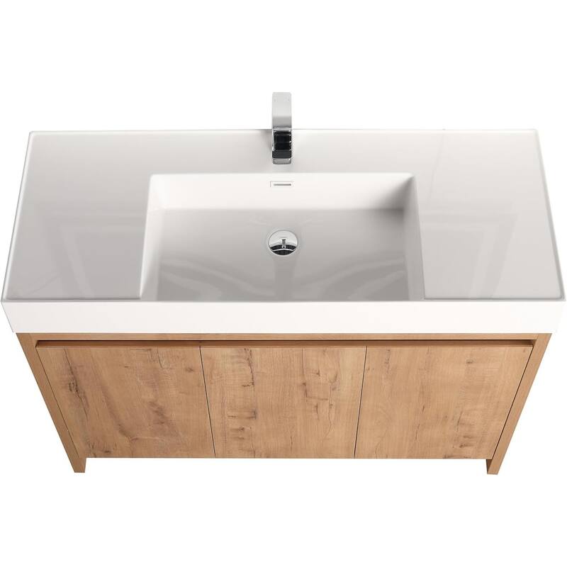 Blossom 48" All Wood Freestanding Bathroom Vanity with Acrylic Sink