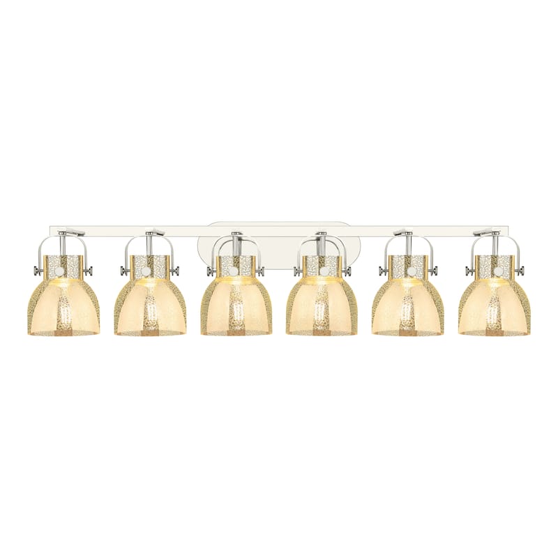 Innovations Lighting Pilaster II Bell - 6 Light 46" Wall-Mounted Bath Vanity Light
