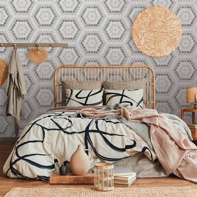 Eterna Hex 1x1 Blend Pattern Roman Matte Glass Mosaic Tile - Floor, Wall, Backsplash