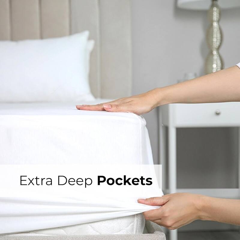 CGK Linens Microfiber Extra Deep Pocket 18" - 24" Inch Fitted Sheet