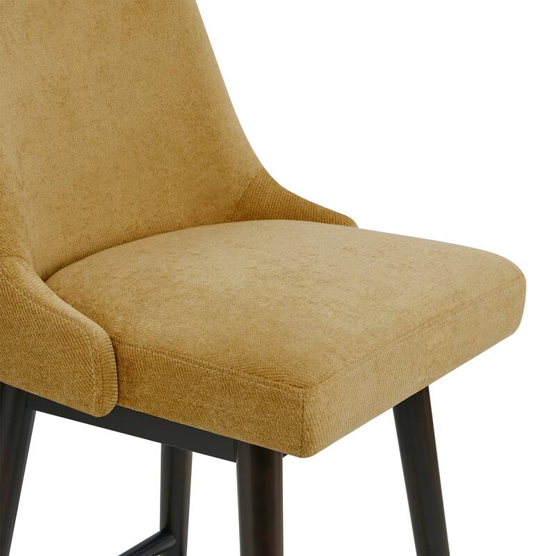 Spruce & Spring Hazel Upholstered Counter Height Swivel Barstool with Back