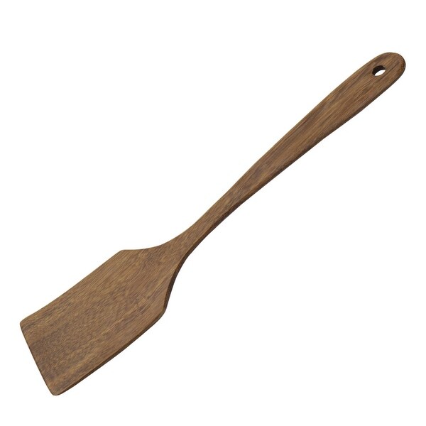 Wooden Turner Long Hand Pan Stir Fry Spatula Essential Cookware - Brown - 12" Length. Opens flyout.