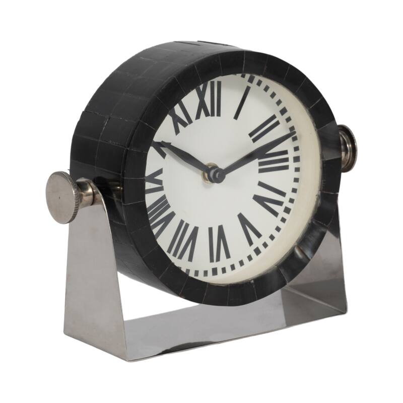 Sagebrook Home's Elegant Designer Steel & Glass Clock