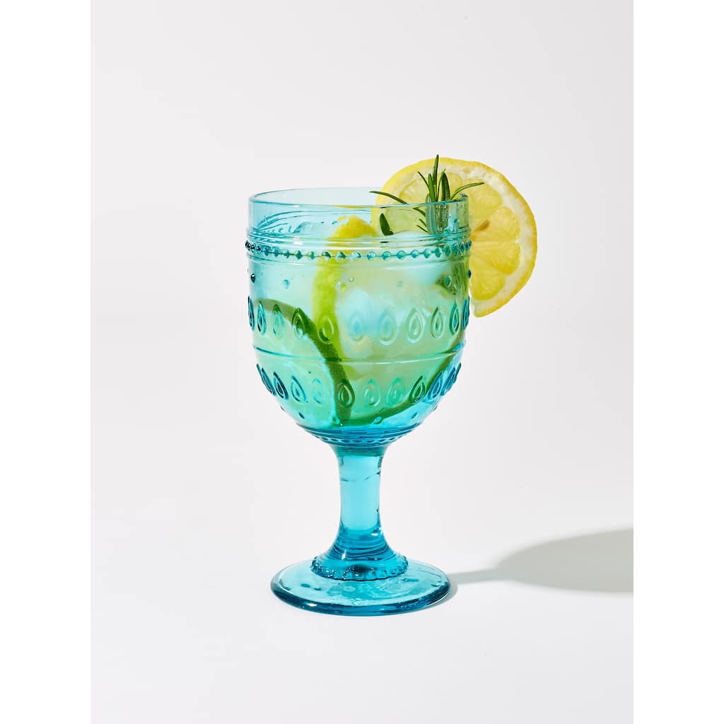 Euro Ceramica Fez 4 Piece 12 oz Wine Goblet Set
