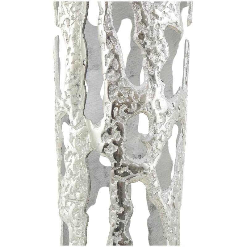 Aluminum Metal Drip Decorative Vase with Melting Designed Body - Silver, Gold, Black - Roche River Decor